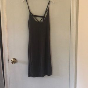 Grey strapped dress